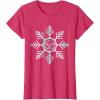 imageMarvel SpiderMan Winter Holiday Snowflake Logo TShirtRed Heather