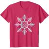 imageMarvel SpiderMan Winter Holiday Snowflake Logo TShirtRed Heather