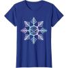 imageMarvel SpiderMan Winter Holiday Snowflake Logo TShirtRoyal Blue