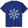 imageMarvel SpiderMan Winter Holiday Snowflake Logo TShirtRoyal Blue