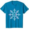 imageMarvel SpiderMan Winter Holiday Snowflake Logo TShirtSapphire Blue