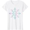 imageMarvel SpiderMan Winter Holiday Snowflake Logo TShirtWhite