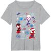 imageMarvel Spidey and His Amazing Friends Christmas Holiday Icon TShirtHeather Grey