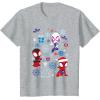 imageMarvel Spidey and His Amazing Friends Christmas Holiday Icon TShirtHeather Grey