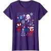 imageMarvel Spidey and His Amazing Friends Christmas Holiday Icon TShirtPurple