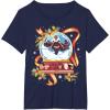 imageMarvel Storm and the XMen Christmas Holiday Snow Globe TShirtNavy Blue