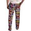 imageMarvel Superhero Squares Mens Black Sleep Pajama PantsMarvel Superhero Squares