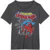 imageMarvel The Amazing SpiderMan Vintage Comic Poster TShirtDark Heather Grey