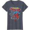 imageMarvel The Amazing SpiderMan Vintage Comic Poster TShirtHeather Blue