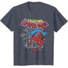 imageMarvel The Amazing SpiderMan Vintage Comic Poster TShirtHeather Blue