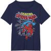 imageMarvel The Amazing SpiderMan Vintage Comic Poster TShirtNavy Blue
