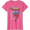 imageMarvel The Amazing SpiderMan Vintage Comic Poster TShirtPink Heather