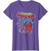 imageMarvel The Amazing SpiderMan Vintage Comic Poster TShirtPurple Heather