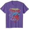 imageMarvel The Amazing SpiderMan Vintage Comic Poster TShirtPurple Heather