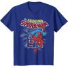 imageMarvel The Amazing SpiderMan Vintage Comic Poster TShirtRoyal Blue