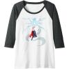imageMarvel Thor Winter Snowflake Holiday Raglan Baseball TeeDark Heather GreyWhite