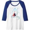 imageMarvel Thor Winter Snowflake Holiday Raglan Baseball TeeRoyal BlueWhite