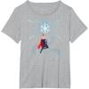 imageMarvel Thor Winter Snowflake Holiday TShirtHeather Grey