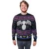 imageMarvel Venom Symbol Offcially Licesned Adult Knit Holiday Ugly Christmas SweaterBlue
