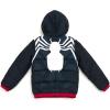 imageMarvel Zip Up Cosplay Puffer Jacket Toddler to Big Kid Sizes 2T  1416Black  White