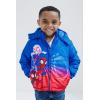 imageMarvel Zip Up Cosplay Puffer Jacket Toddler to Big Kid Sizes 2T  1416Spidey and His Amazing Friends  Blue  Red