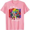 imageMarvel Avengers Christmas Holiday Retro Be Merry Be Bright TShirtPink