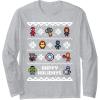 imageMarvel Avengers Christmas Sweater Happy Holidays Long Sleeve TShirtHeather Grey