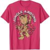 imageMarvel Christmas Groot Jingle Around Portrait TShirtRed Heather