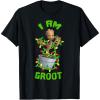 imageMarvel Christmas I Am Groot Cartoon TShirtBlack