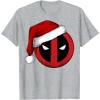 imageMarvel Deadpool Icon Santa Hat Christmas Graphic TShirtHeather Grey