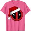 imageMarvel Deadpool Icon Santa Hat Christmas Graphic TShirtPink Heather