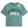 imageMarvel French Terry Drop Shoulder Vintage TShirt Adult Sizes XSmall  2XLGreen  Avengers