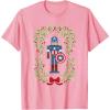 imageMarvel Holiday Christmas Avengers Captain America Nutcracker TShirtPink