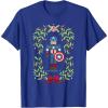imageMarvel Holiday Christmas Avengers Captain America Nutcracker TShirtRoyal Blue