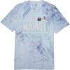 imageMarvel Holiday Snow Logo with Rocket Raccoon and Snowman Comfort Colors Adult Heavyweight TShirtBlue Tie Dye