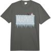 imageMarvel Holiday Snow Logo with Rocket Raccoon and Snowman Comfort Colors Adult Heavyweight TShirtDark Grey