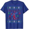imageMarvel SpiderMan Upside Down Ugly Christmas Sweater TShirtRoyal Blue