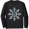 imageMarvel SpiderMan Winter Holiday Snowflake Logo Long Sleeve TShirtBlack