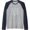 imageMarvel SpiderMan Winter Holiday Snowflake Logo Raglan Baseball TeeNavy BlueAthletic Heather