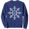 imageMarvel SpiderMan Winter Holiday Snowflake Logo SweatshirtNavy Blue