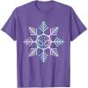imageMarvel SpiderMan Winter Holiday Snowflake Logo TShirtPurple Heather
