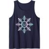 imageMarvel SpiderMan Winter Holiday Snowflake Logo Tank TopNavy Blue