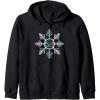 imageMarvel SpiderMan Winter Holiday Snowflake Logo Zip HoodieBlack