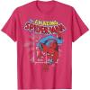 imageMarvel The Amazing SpiderMan Vintage Comic Poster TShirtRed Heather
