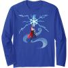 imageMarvel Thor Winter Snowflake Holiday Long Sleeve TShirtRoyal Blue