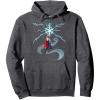 imageMarvel Thor Winter Snowflake Holiday Pullover HoodieDark Heather Grey