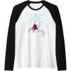 imageMarvel Thor Winter Snowflake Holiday Raglan Baseball TeeBlackWhite