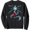 imageMarvel Thor Winter Snowflake Holiday SweatshirtBlack