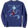imageMarvel Thor Winter Snowflake Holiday SweatshirtNavy Blue