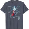 imageMarvel Thor Winter Snowflake Holiday TShirtHeather Blue